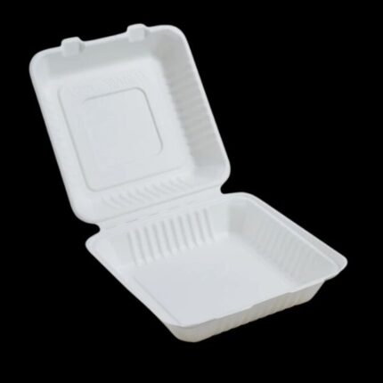 9″x6″ Bagasse Clamshell Box