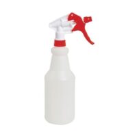 Clear plastic spray bottle