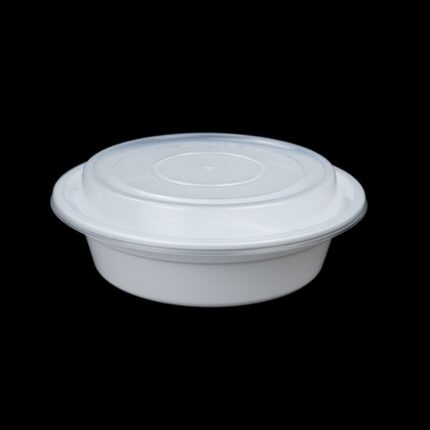 6" 16 oz White Plastic Containers