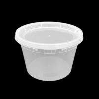 16 oZ Clear Deli Injection Containers With Lid