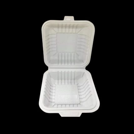 8″x8″ Cornstarch Containers 1 Compt 200/pcs White