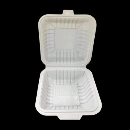 9″x6″ Cornstarch Containers 1 Compt 400/pcs White