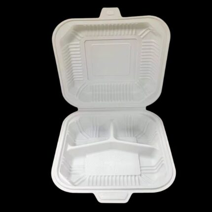 9"x9" Cornstarch 3 Compt Containers