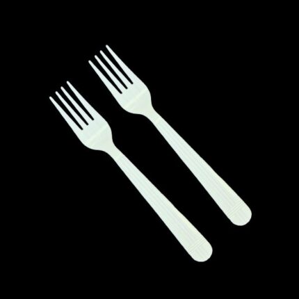 Cornstarch Fork – Heavy Weight 1000/pcs White