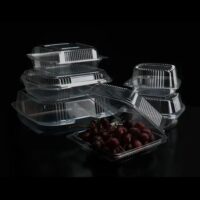 Hinged Rectangle Take out Container Color-Clear best quality