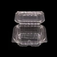 Hinged Rectangle Take out Container Color-Clear eco friendly