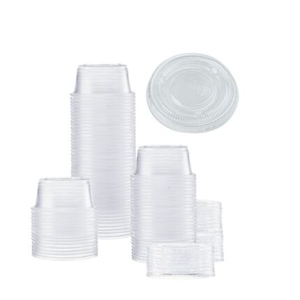 Portion Cup Lids - For Cups Size/3.25oZ/4oZ- 2000/box -Clear