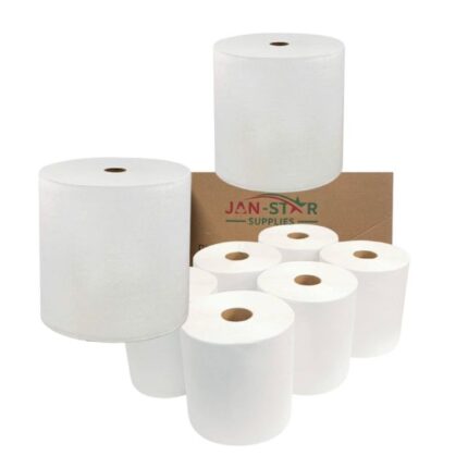 1 Ply White Towel Roll