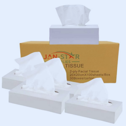 White Facial Tissues