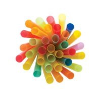 10" Multicolored Plastic Straws