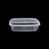 16oz Clear Rectangular Plastic Container