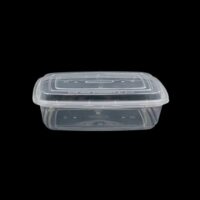 24 oz Clear Plastic Rectangular Containers