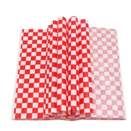 Checkered Waxed Sheets Red