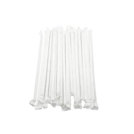 8" wrapped plastic straws