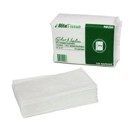 RiteTissue - 2 ply Dinner White Napkin Tissue, 3000/cs