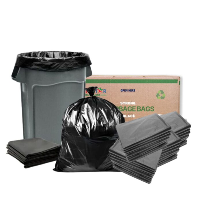 35″X50″ Strong Black Garbage Bag-250/Pack