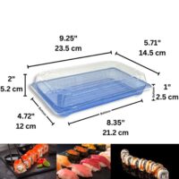 1105 lue Sushi Tray with Clear Lid _ 7.28x5.12x2_ - 400 Sets Cheap best