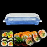 1105 lue Sushi Tray with Clear Lid _ 7.28x5.12x2_ - 400 Sets good quality