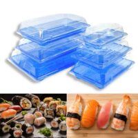 Blue Sushi Tray best quality Clear Lid all sizes (2)