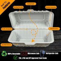 9X6 MFPP 1 Compartment Canada Takeout Central Lock